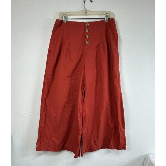 Purple Snow Life Isn't Perfect But Your Outfit Can Be Wide-Leg Crop Pants Large - Picture 1 of 8